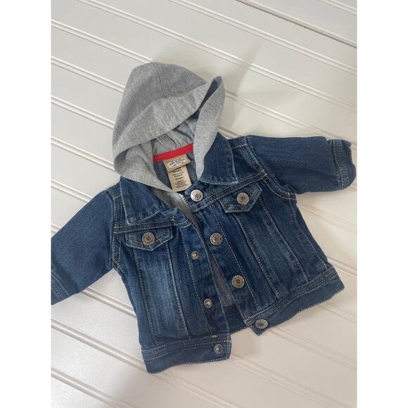 Janie and Jack Arizona Old Navy Boys Denim Jacket Overall Tee Bundle Size 0-3 MO - Picture 3 of 5